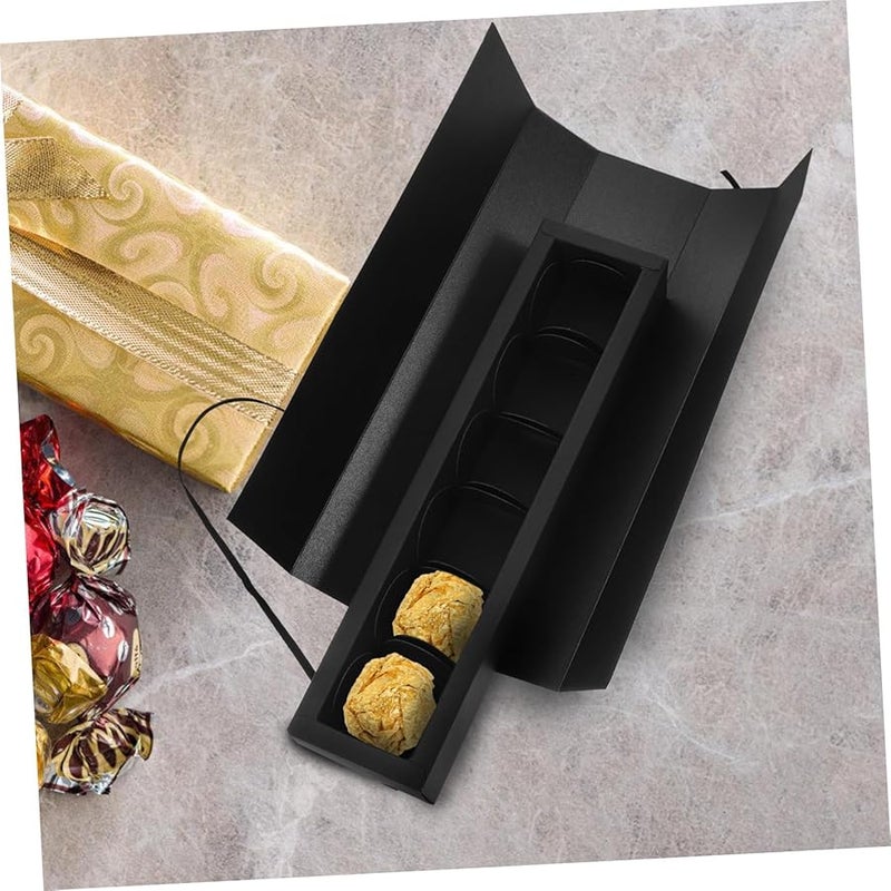 Cabilock 6pcs Black Empty Truffle Candy Boxes For Chocolates Storage And Presentation - Image 5